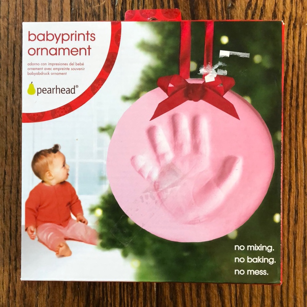 Baby hand impression Christmas ornament kit - brand new!